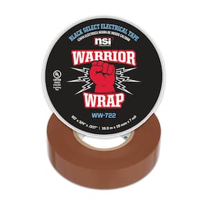 WarriorWrap Select 3/4 in. x 60 ft. 7 mil Vinyl Electrical Tape, Brown