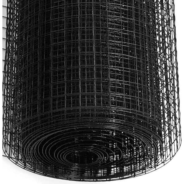 Unbranded 48 x 50' x 1/2 19 Gauge Hardware Cloth Black Vinyl Coated Welded Fence Mesh for Home and Garden Projects