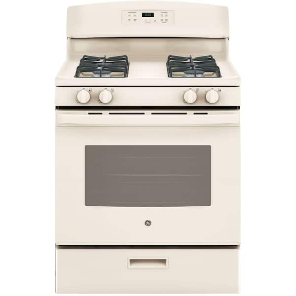 GE 30 in. 4.8 cu. ft. Gas Range in Bisque