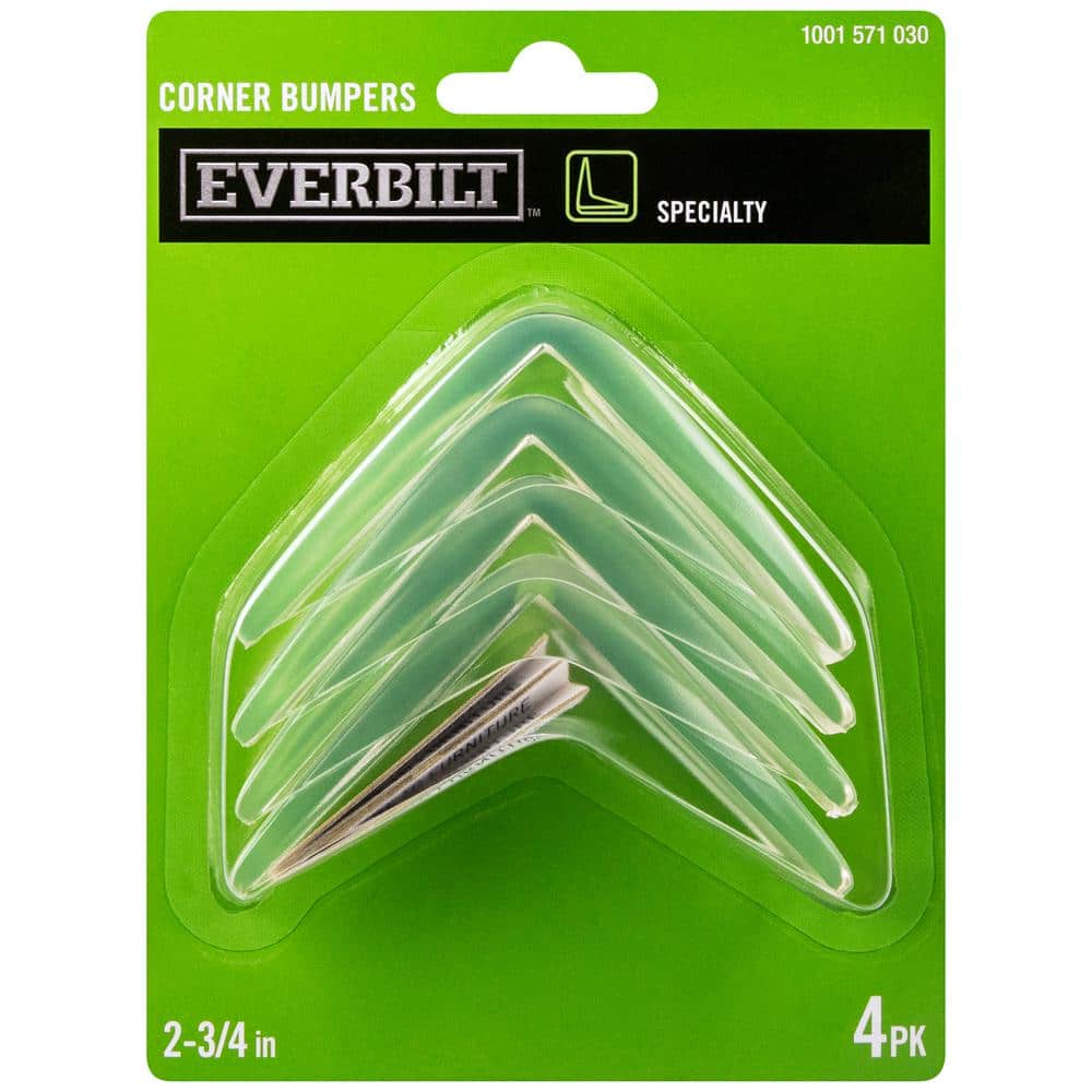 Details about   NEW Everbilt Clear Corner Bumper With Adhesive Protector Guards 4 pack 2 3/4" 