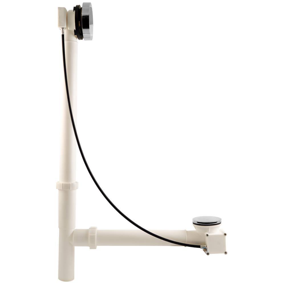 Polished Chrome Round Pop-Up Tub Drain Kit