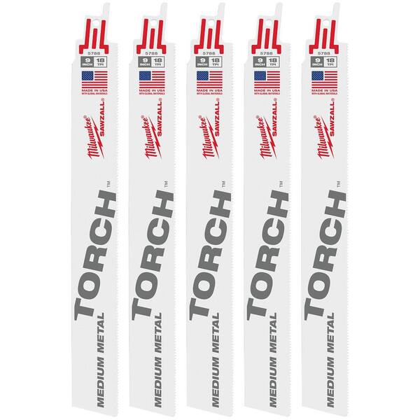 Milwaukee 9 in. 18 TPI TORCH Medium Metal Cutting BiMetal SAWZALL