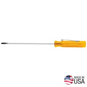 3/32 in. Cabinet-Tip Pocket Clip Flat Head Screwdriver with 2 in. Round Shank