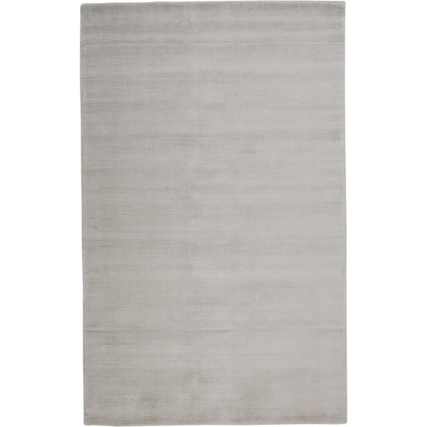 4 ft. x 6 ft. Gray Solid Color Area Rug