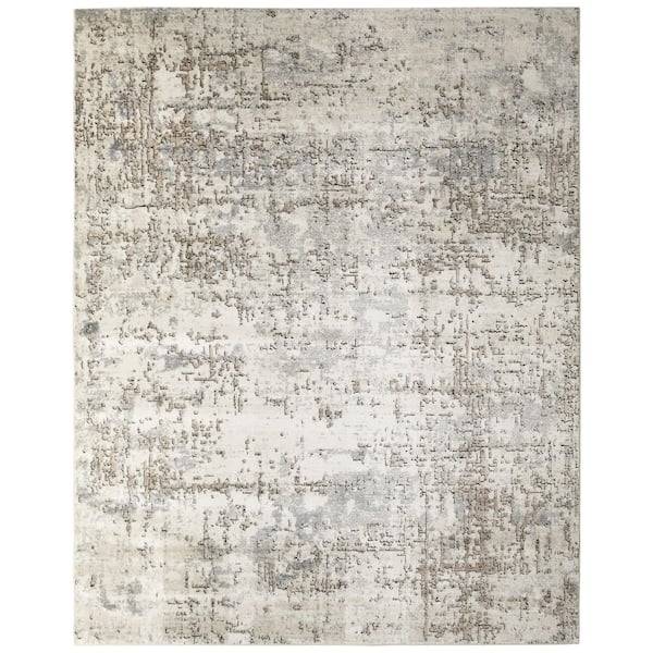 Concerto Ivory Beige 8 ft. x 10 ft. Abstract Contemporary Area Rug