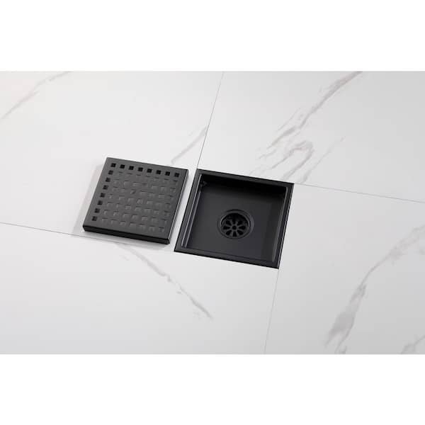 Flynama 6 in. x 6 in. Stainless Steel Square Shower Drain