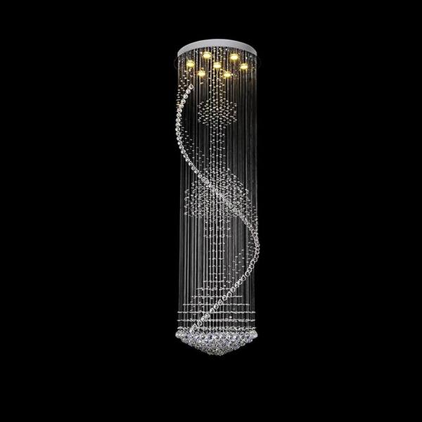 SILJOY 13-Light Chrome Modern Crystal Chandelier Foyer Entryway Lighting