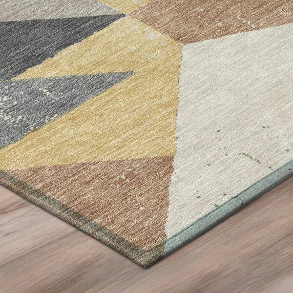 Chantille Machine Washable Indoor/Outdoor Abstract ACN2906 Graphite 10 ft. x 14 ft. Area Rug
