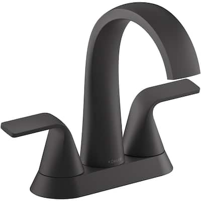 Matte Black Kohler Centerset Bathroom Faucets K R30578 4d Bl 64 400 