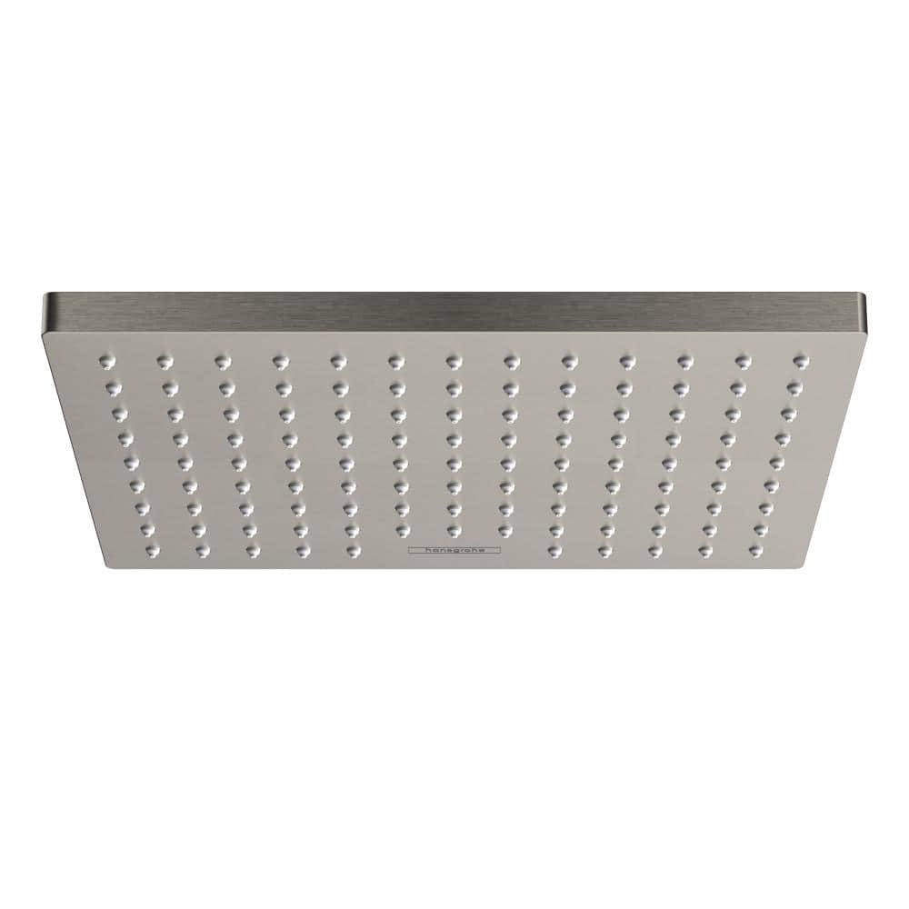 Vernis Blend 1-Spray Patterns 2.5 GPM 9 in.  Fixed Shower Head in Brushed Nickel