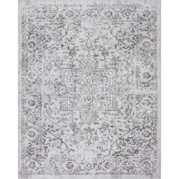 Tayse Rugs Nexus Oriental White 5 ft. x 7 ft. Indoor Area Rug