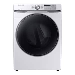 7.5 cu. ft. White Electric Dryer with Steam