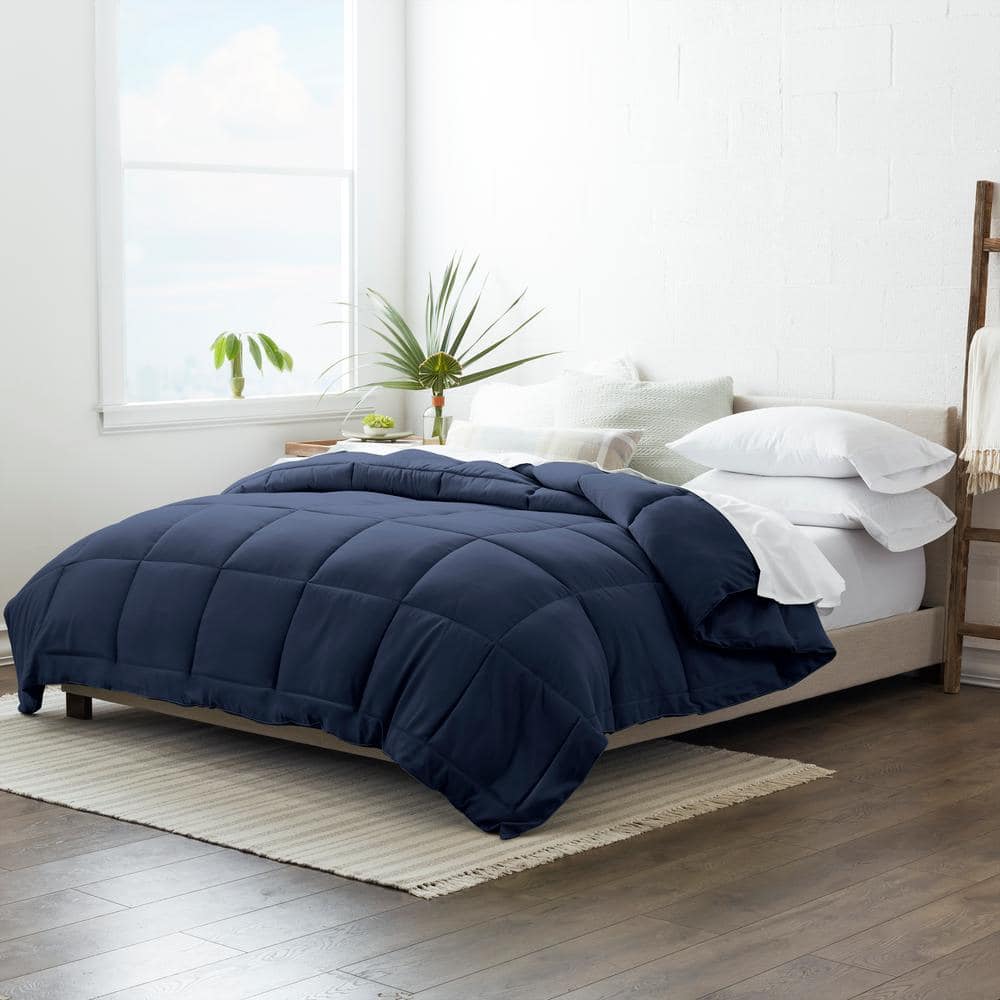 Becky Cameron Performance Navy Solid King Comforter IEH-COMF-KING-NA ...