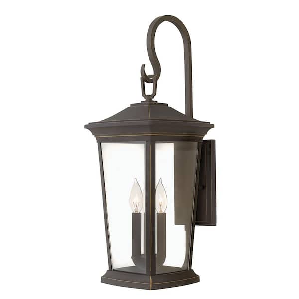 HINKLEY Bromley Extra-Large 3-Light Oil Rubbed Bronze Outdoor LED Wall Mount Lantern