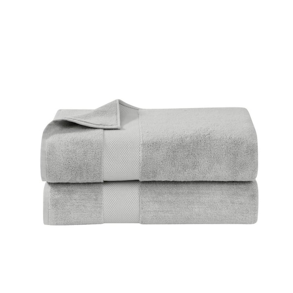 Brooklyn Loom 100% Turkish Cotton 2 Piece Bath Sheet in Grey