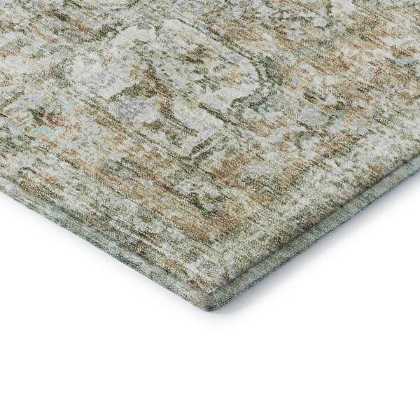 Mayfield Premium Machine Washable Abstract AMF2138 Ivory 2 ft. x 7 ft. Runner Rug