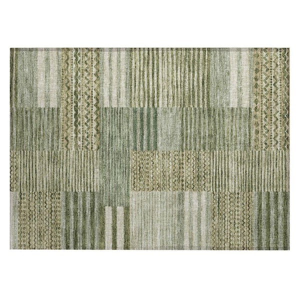 Chantille Machine Washable Indoor/Outdoor Abstract ACN2749 Green 2 ft. x 3 ft. Accent Rug