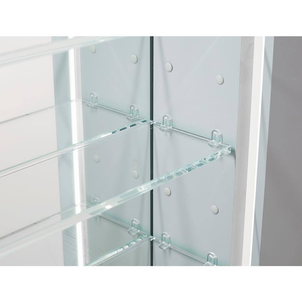 Royale Plus 36" Brushed Aluminum LED Medicine Cabinet with Defogger