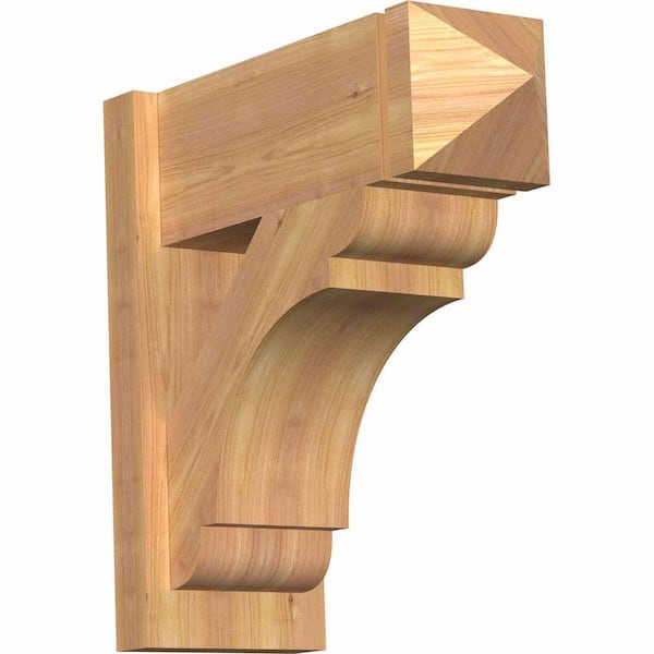 Ekena Millwork 8 in. x 20 in. x 20 in. Western Red Cedar Olympic Arts and Crafts Smooth Outlooker