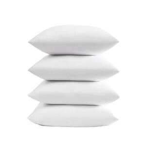 Everyday White Polyester King Pillowcase Set of 4