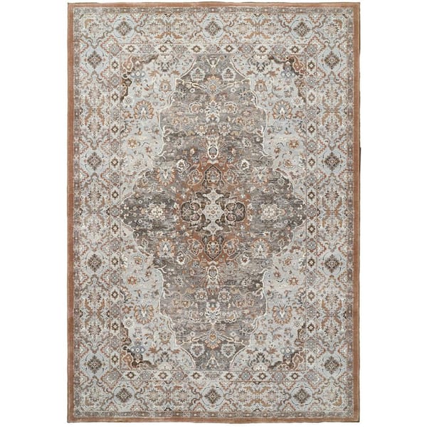 Ancient Garden 5 ft. 3 in. X 7 ft. 7 in. Beige/Multi Oriental Indoor Area Rug