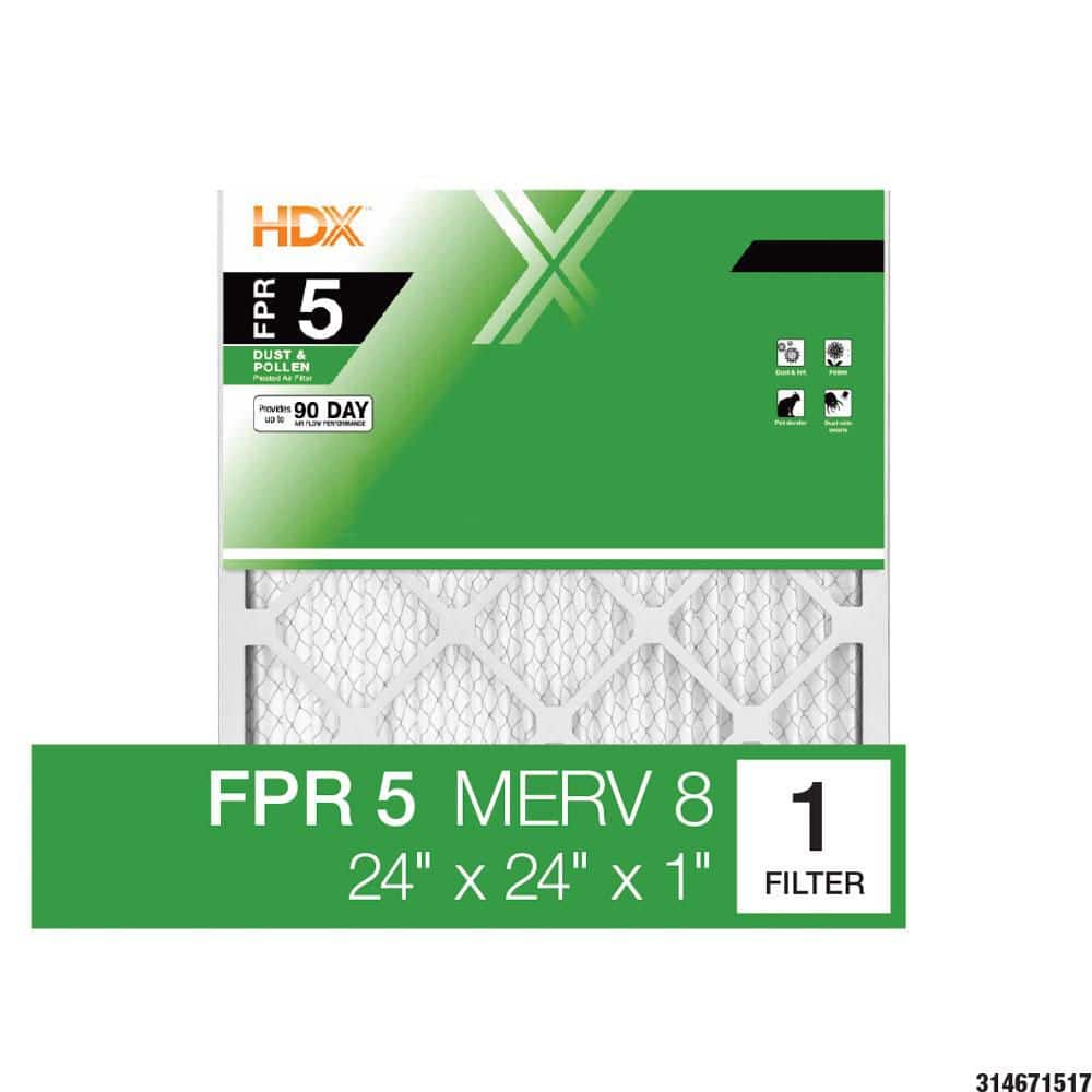 HDX 24 in. x 24 in. x 1 in. Standard Pleated Air Filter FPR 5