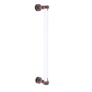 Clearview 18 in. Single Side Shower Door Pull with Groovy Accents in Antique Copper