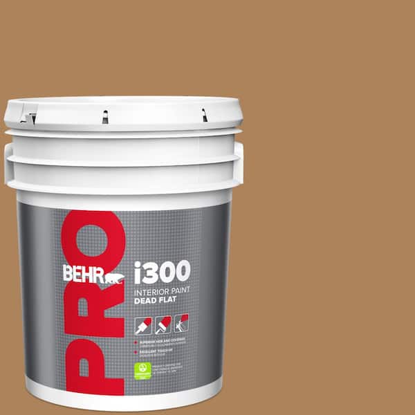 BEHR PRO 5 gal. #S260-6 Circus Peanut Dead Flat Interior Paint
