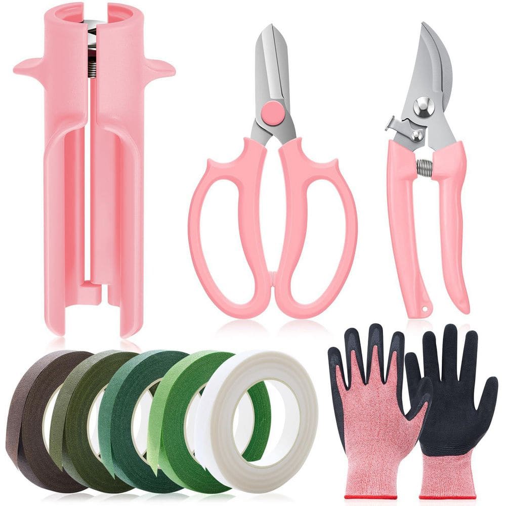 9 Piece Rose Thorn Remover Set with Pruning Shears, Floral Tape, Flower Scissors, Gloves for Flower Arranging price history on PriceWatchPro