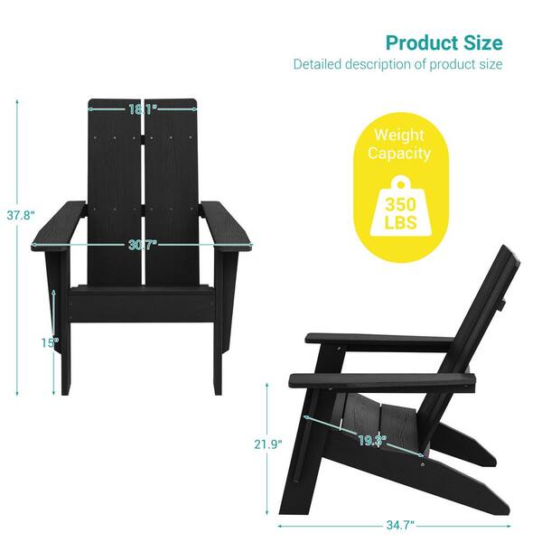 Solid Color any Color Giant Adirondack Chair, Wood Ski Chair