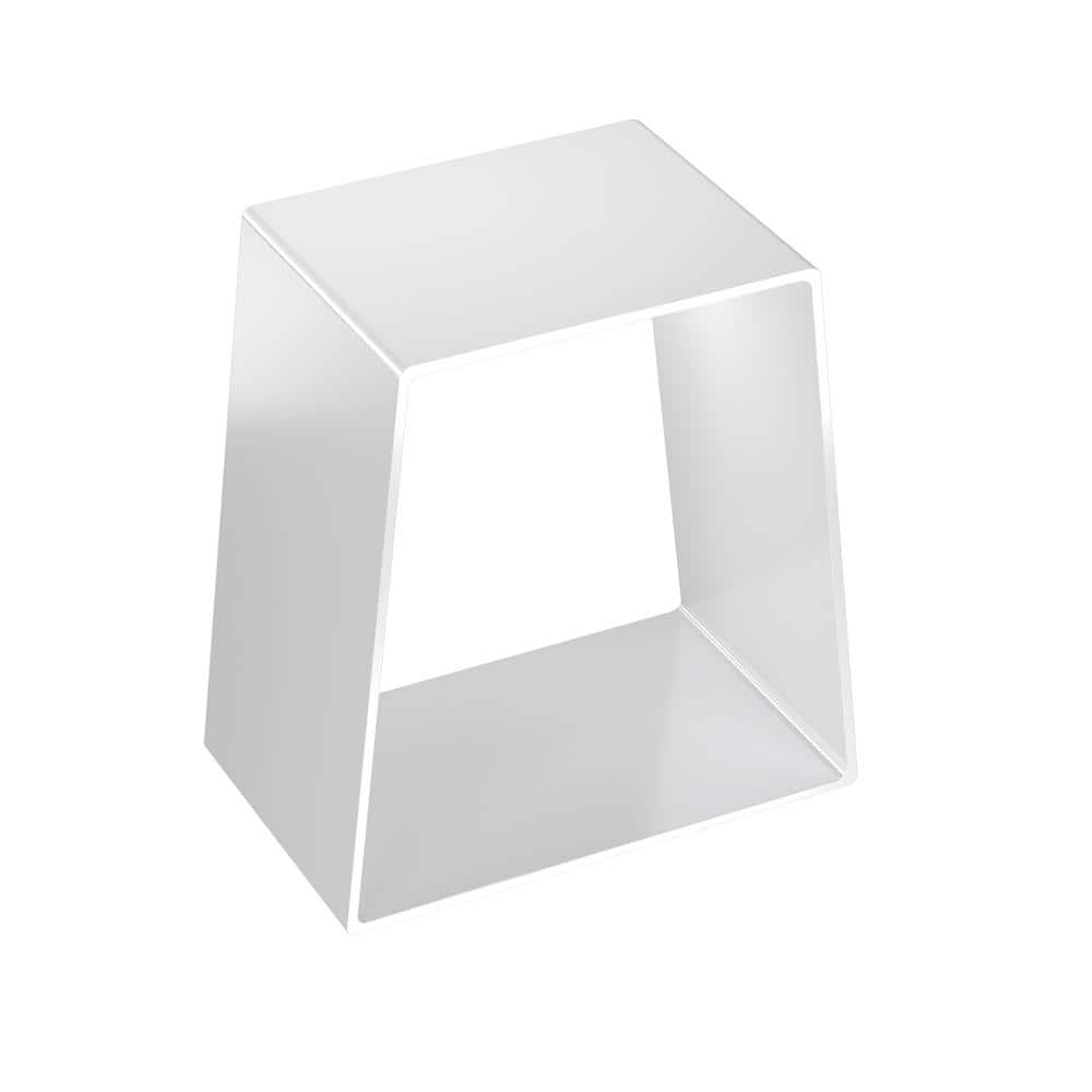 6224 16-1/2 in. Rectangular Resin Shower Stool in Glossy White