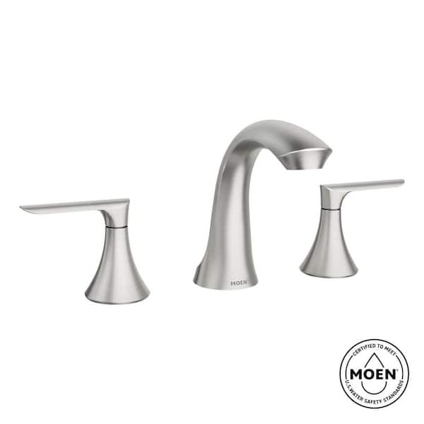 Findlay 8 in. Widespread 2-Handle Bathroom Faucet in Spot Resist Brushed Nickel (Valve Included)
