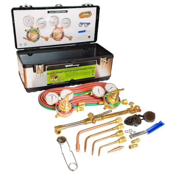 Heavy Duty Oxygen-Acetylene Deluxe Victor style Cutting, Brazing and Welding Kit with Regulators