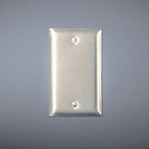 Pass & Seymour 430S/S 1 Gang Box Mounted Blank Wall Plate, Stainless Steel (1-Pack)