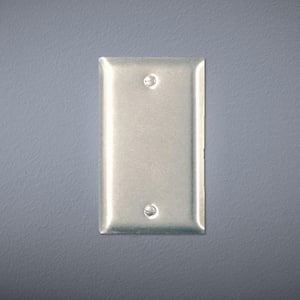 Pass & Seymour 302/304 S/S 1 Gang Box Mount Blank Wall Plate, Stainless Steel (1-Pack)