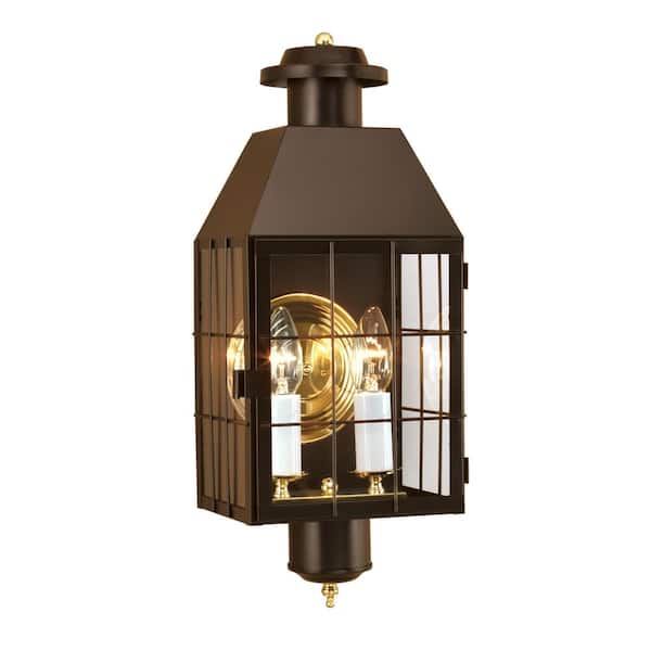 NORWELL American Heritage 2-Light Bronze Outdoor Wall Sconce