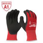 Small Red Latex Level 1 Cut Resistant Insulated Winter Dipped Work Gloves