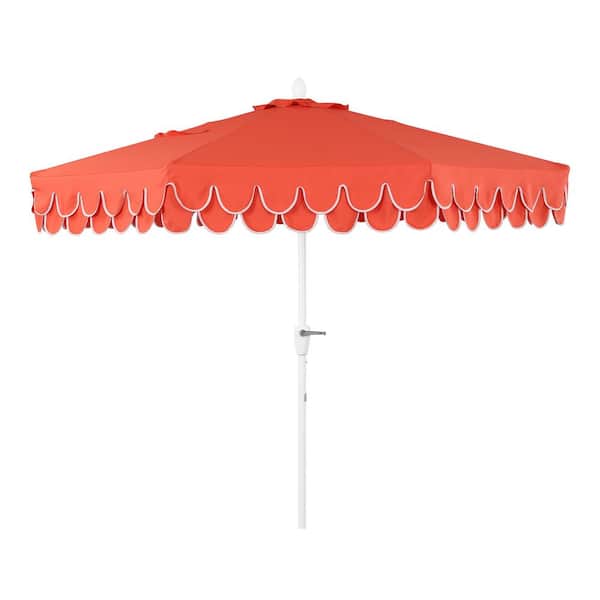coral coast 9 ft deluxe auto tilt patio umbrella JONATHAN Y Tracy 9' Scalloped Market Umbrella, Pink/Dark Brown 8 Sturdy Fiberglass Ribs Autlaycil 9ft Patio umbrella Outdoor