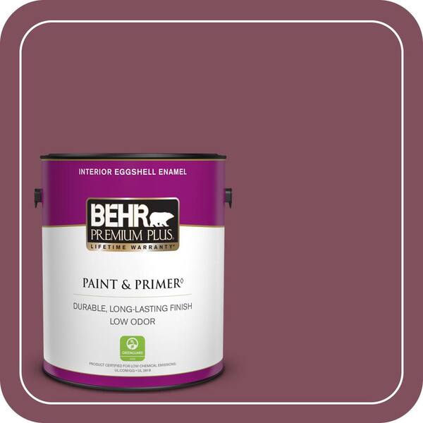 BEHR PREMIUM PLUS 1 gal. #T17-14 Artful Magenta Eggshell Enamel Low Odor Interior Paint & Primer