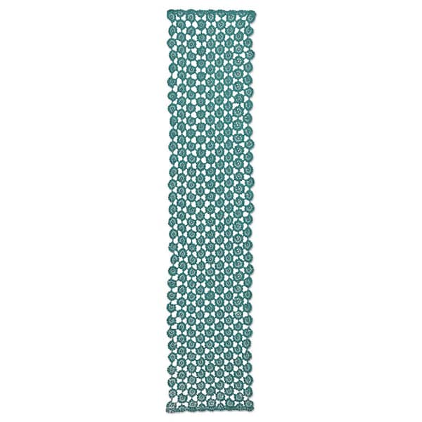 18 by 96-Inch White Heritage Lace Polka Dot Table Runner 