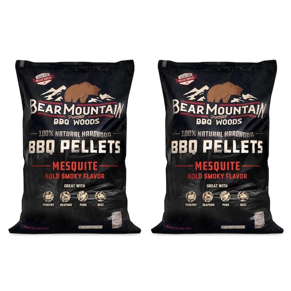 Premium All Natural Hardwood Mesquite Smoker Pellets (2-Pack)