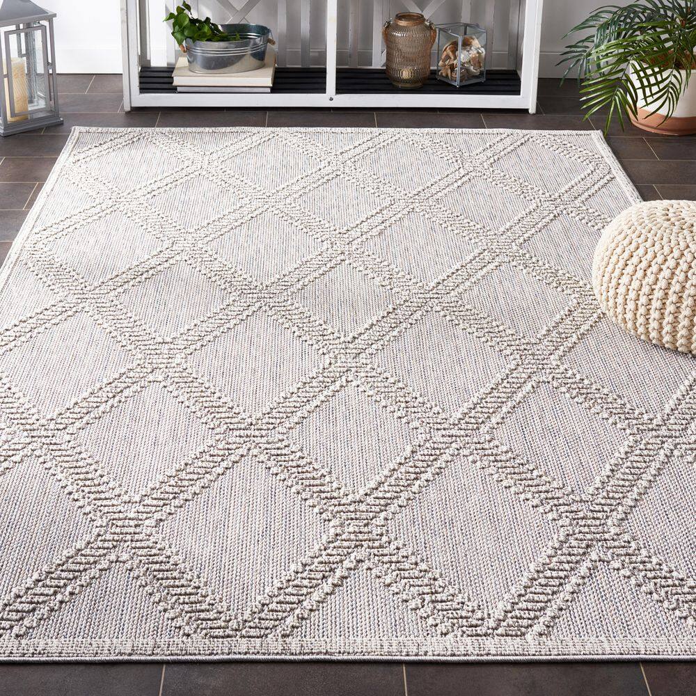 Global Chic 59" Gray Duo-Tone Flat Woven Synthetic Area Rug