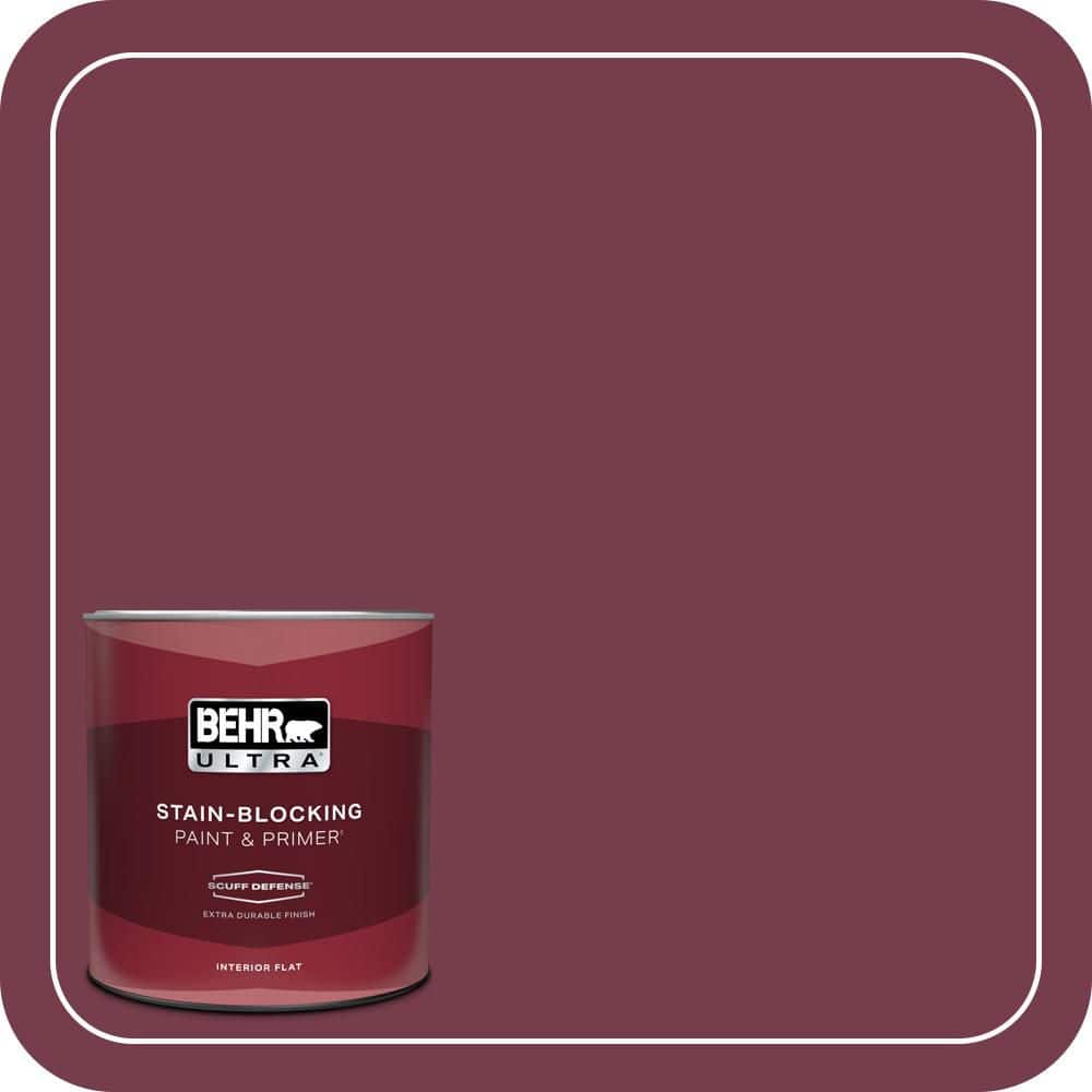 1 qt. #ICC-110 Vintage Merlot Extra Durable Flat Interior Paint & Primer price history on PriceWatchPro