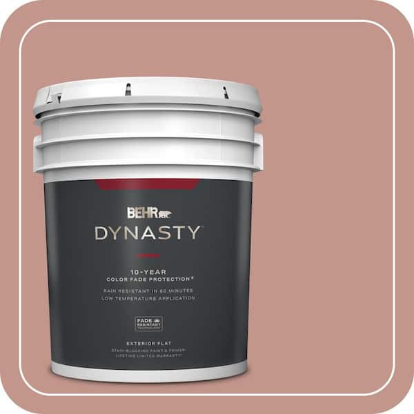 BEHR DYNASTY 5 gal. #MQ1-18 Pressed Blossoms Flat Exterior Stain-Blocking Paint & Primer
