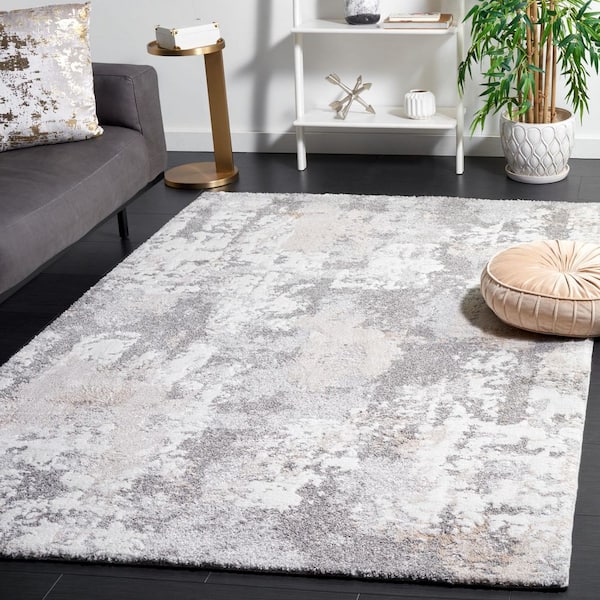 Century 3 ft. x 5 ft. Beige/Gray Watercolor Marle Area Rug