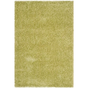Charlotte Shag Green 4 ft. x 6 ft. Solid Area Rug