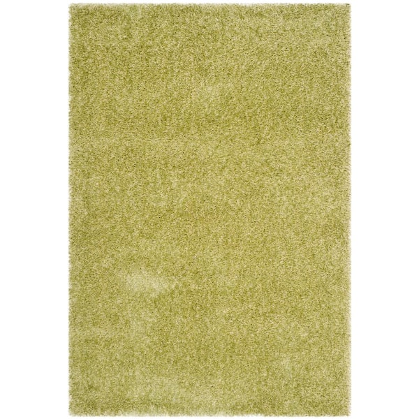 SAFAVIEH Charlotte Shag Green 4 ft. x 6 ft. Solid Area Rug