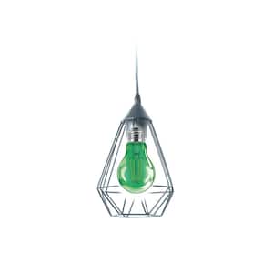 40-Watt Equivalent A19 Non-Dimmable E26 LED Light Bulb Green (1-Pack)