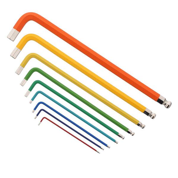 Wiha Color Coded Ball End Hex L Key Set Metric (9-Piece) 66980