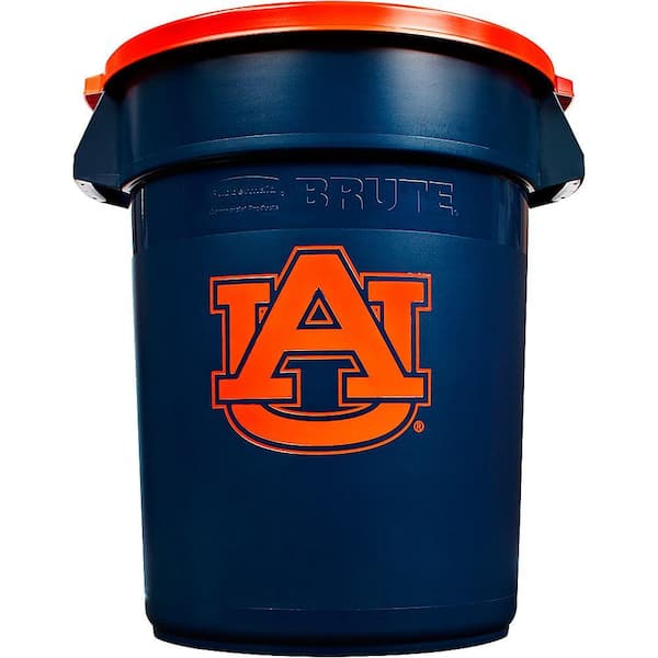 Rubbermaid Commercial Products BRUTE NCAA 32 Gal. Auburn University Round Trash Can with Lid